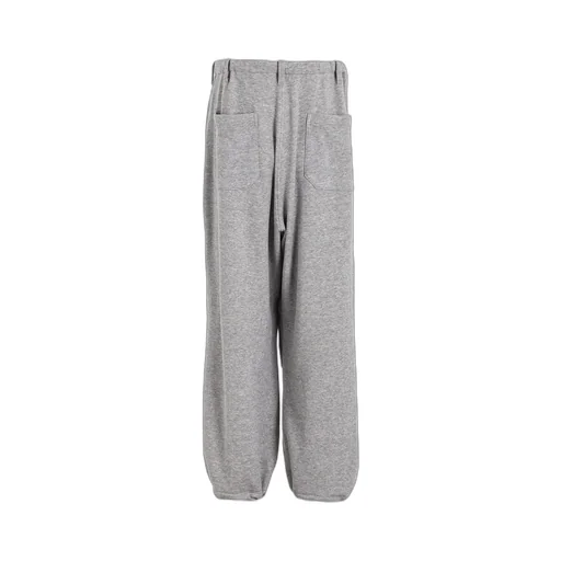 French Terry Knee Tuck Wide Pants
