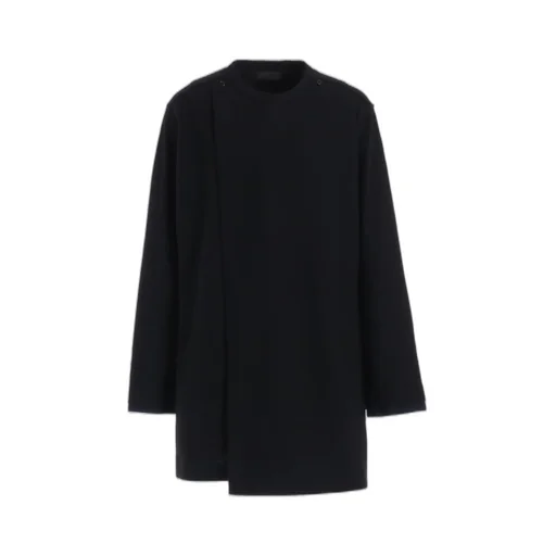 Airy Jersey Front Layer Band Collar Shirt