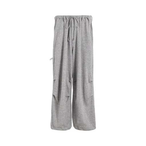 French Terry Knee Tuck Wide Pants