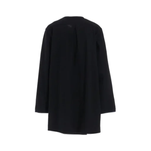 Airy Jersey Front Layer Band Collar Shirt