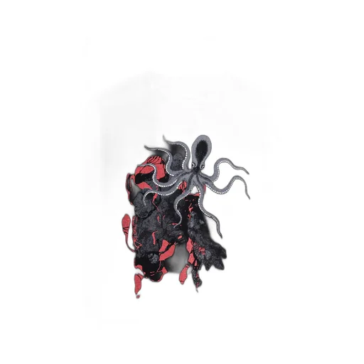 Graphic Long-Sleeved T-Shirt Octopus