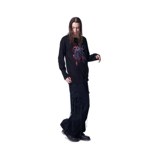 Graphic Long-Sleeved T-Shirt Octopus