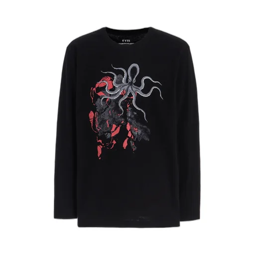 Graphic Long-Sleeved T-Shirt Octopus