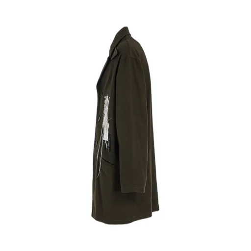 Cotton Drill Applique Long Jacket Boro