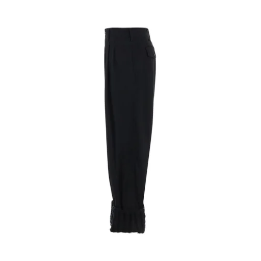 Jacquard Fringe Stripe Wide Pants