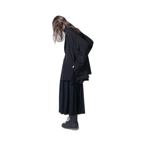 Crepe De Chine Cropped Wide Pants With Gusseted Flap Pocket