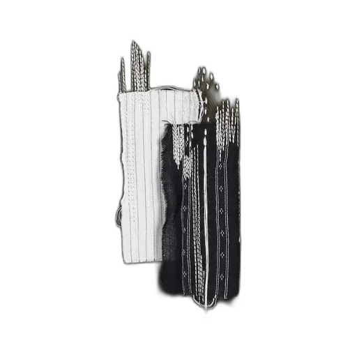 Cotton Drill Applique Long Jacket Boro