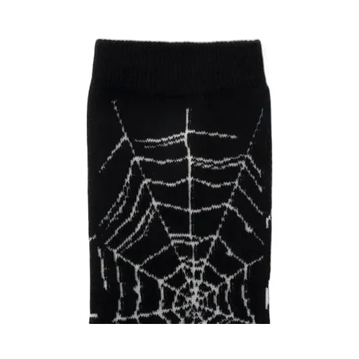 Cotton Plain Stitch Spider Web Socks