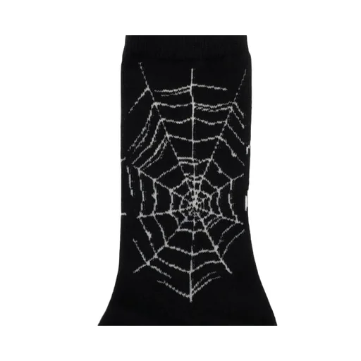 Cotton Plain Stitch Spider Web Socks