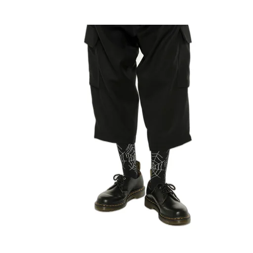 Cotton Plain Stitch Spider Web Socks