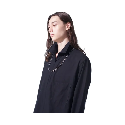 Khadi Cotton Stand Collar Zipper Shirt