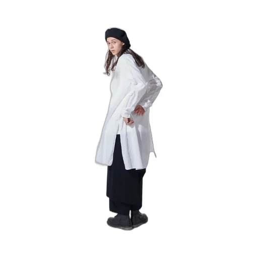 Cotton Twill Applique Long Shirt Boro