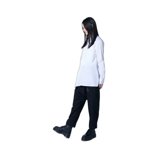 Washer Finished Wool Gabardine Studs Slim Sarouel Pants