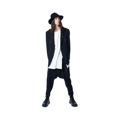 Washer Finished Wool Gabardine Studs Slim Sarouel Pants