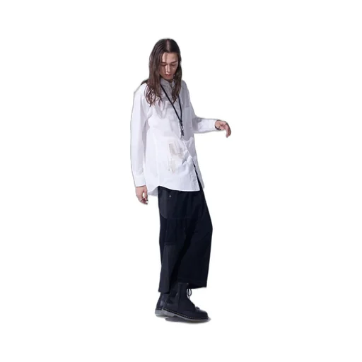 Cotton Twill Applique Stand Collar Shirt Boro