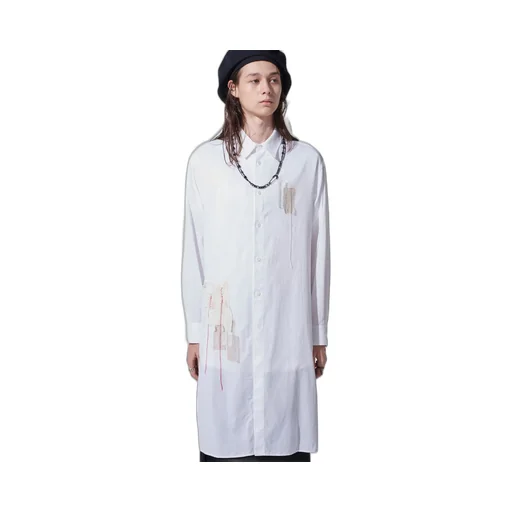 Cotton Twill Applique Long Shirt Boro