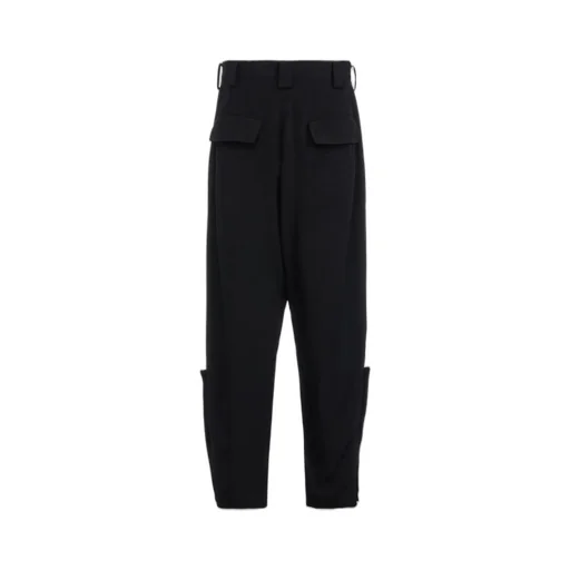 Crepe De Chine Button-Slit Pants
