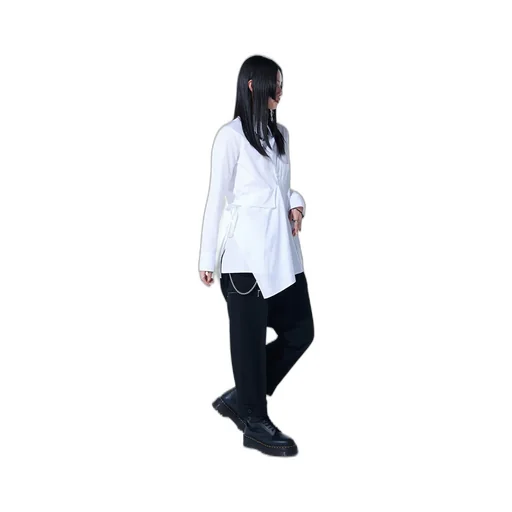 Washer Finished Wool Gabardine Studs Slim Sarouel Pants