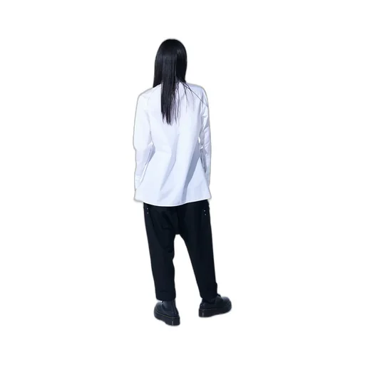 Washer Finished Wool Gabardine Studs Slim Sarouel Pants
