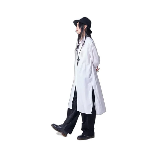 Cotton Twill Applique Long Shirt Boro