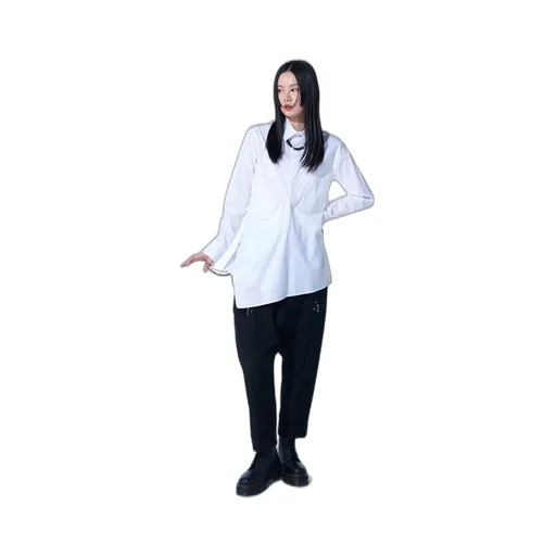 Washer Finished Wool Gabardine Studs Slim Sarouel Pants