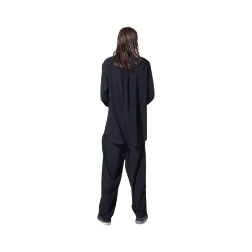 Crepe De Chine Button-Slit Pants