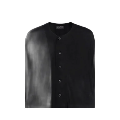 Rayon Jersey Collarless Long Cardigan