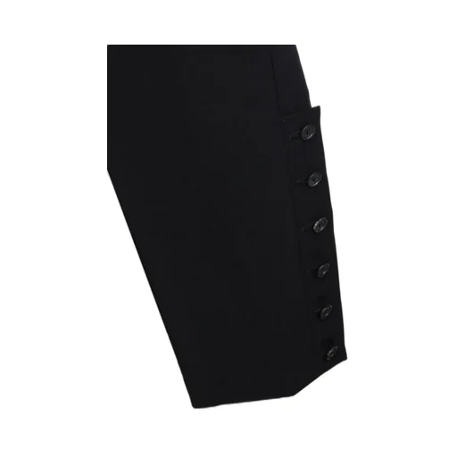 Crepe De Chine Button-Slit Pants