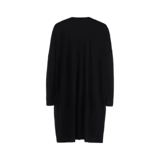 Rayon Jersey Collarless Long Cardigan