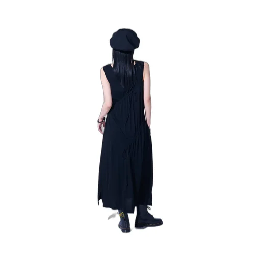 Rayon Jersey Strings Gathered Dress