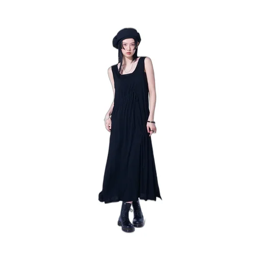 Rayon Jersey Strings Gathered Dress