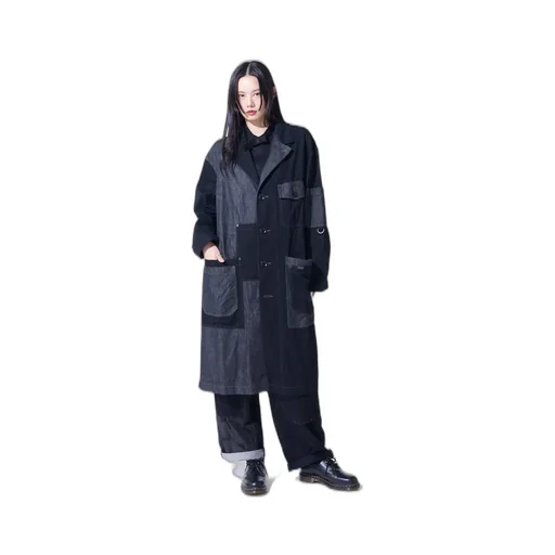 7Oz Denim Crazy Patchwork Shop Coat
