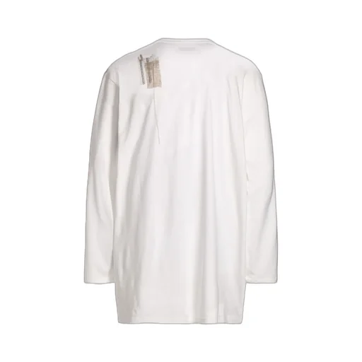 Soft Jersey Applique Side Slit Long-Sleeved T-Shirt Boro