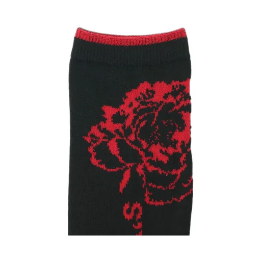 Cotton Plain Stitch Floral Socks