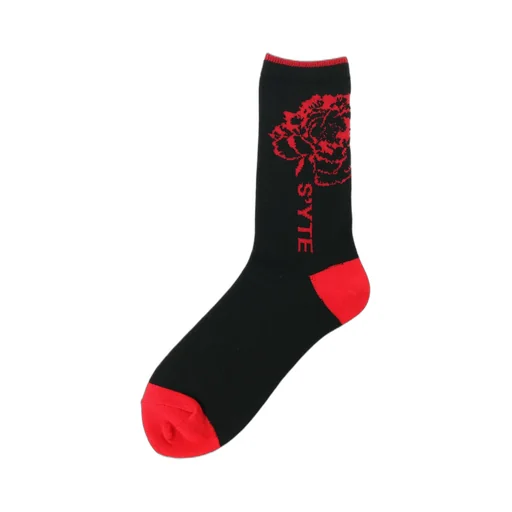Cotton Plain Stitch Floral Socks
