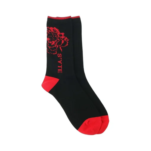 Cotton Plain Stitch Floral Socks