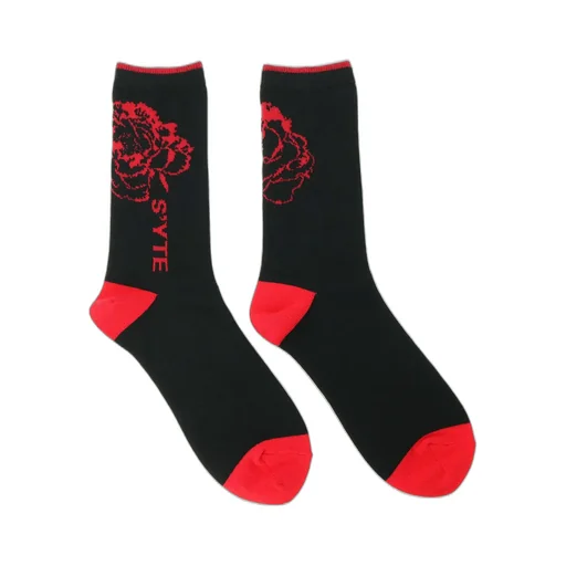 Cotton Plain Stitch Floral Socks