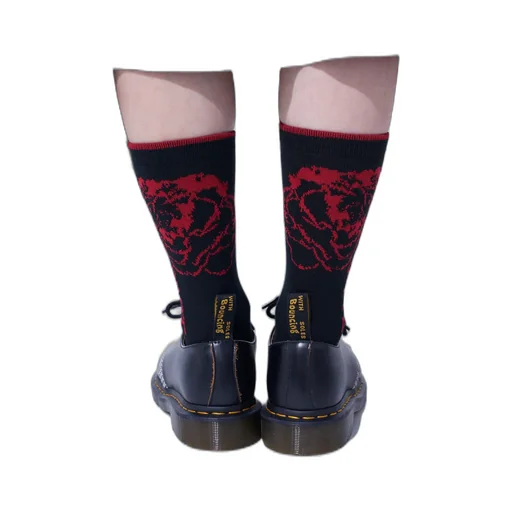 Cotton Plain Stitch Floral Socks