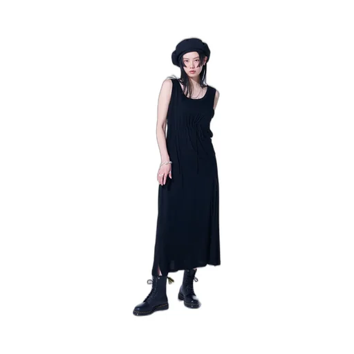 Rayon Jersey Strings Gathered Dress
