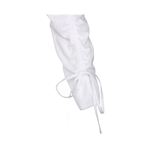 Cotton Broad Cloth Oversized Long Shirt With Gathered Strings