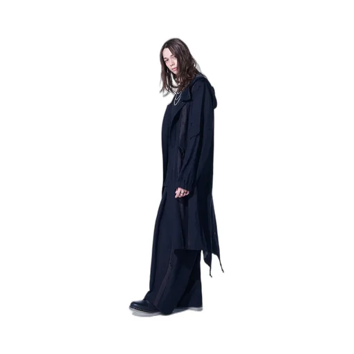Bio-Washed Dual Fabric Mods Coat With Cut-Out Design