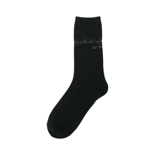 Cotton Plain Stitch Thorny Pattern Socks