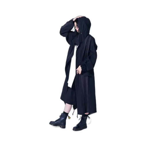Bio-Washed Dual Fabric Mods Coat With Cut-Out Design