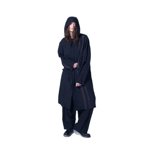 Bio-Washed Dual Fabric Mods Coat With Cut-Out Design