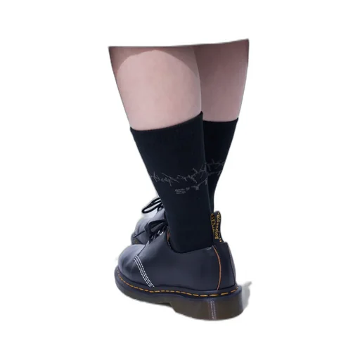 Cotton Plain Stitch Thorny Pattern Socks