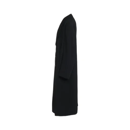 Crepe De Chine Oversized Notched Lapel Long Jacket