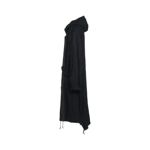 Bio-Washed Dual Fabric Mods Coat With Cut-Out Design