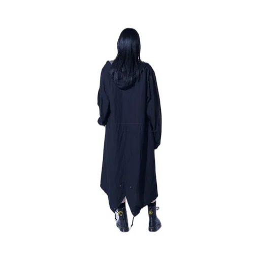 Bio-Washed Dual Fabric Mods Coat With Cut-Out Design