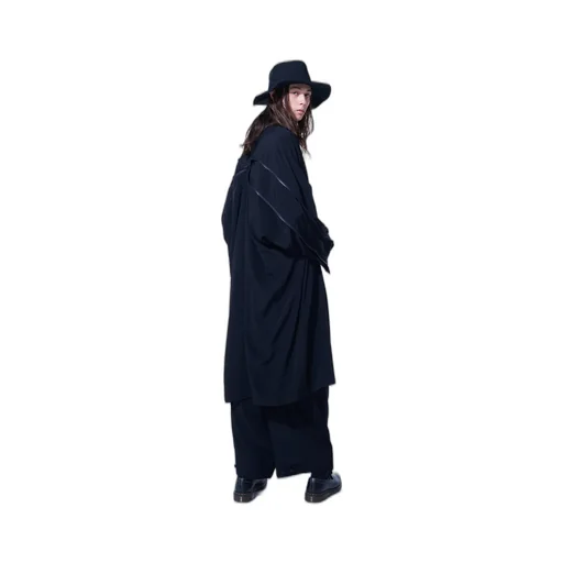 Crepe De Chine Back Yoke Zip Coat