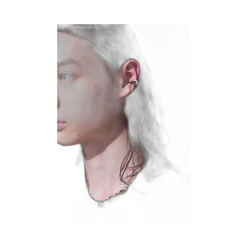 Brass Curved Chain Ear Cuff